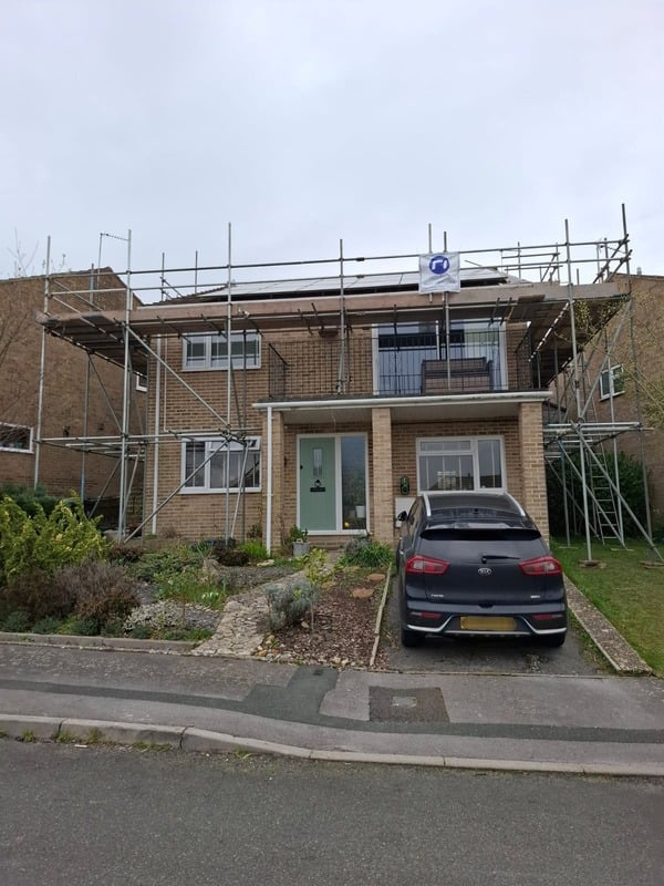 Scaffolding prepared for rendering